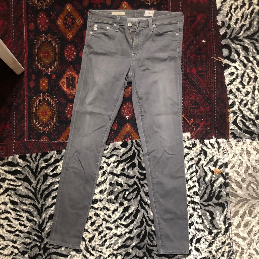 Adriano Goldschmied 27 Grey Mid Rise Legging Ankle Soft Jeans